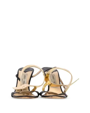 Jimmy Choo ビンテージ T-strapヒールサンダル ブラック - サムネイル4