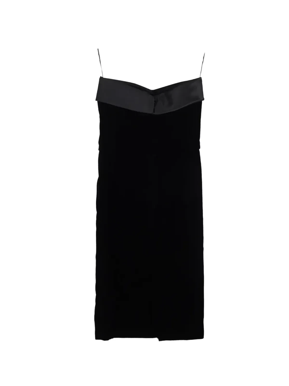 Saint Laurent Pre-Owned ベルベットミニドレス ブラック - 画像2