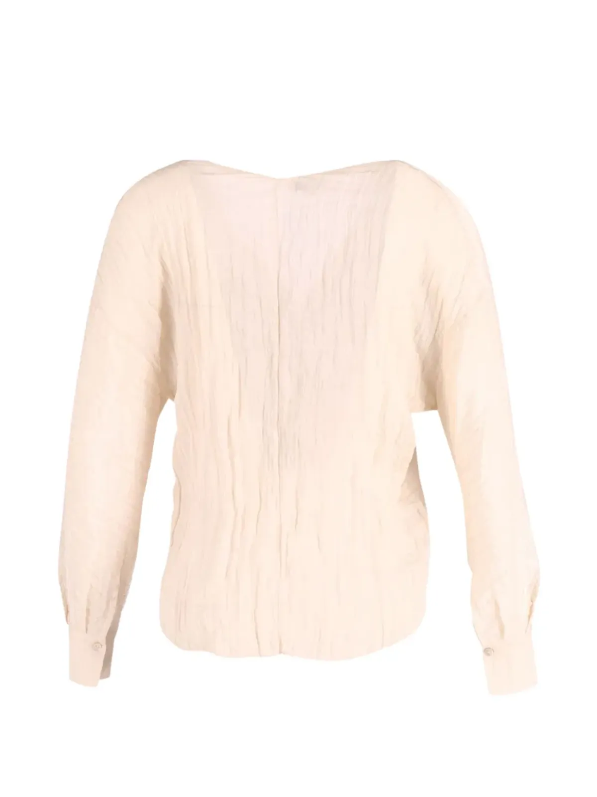 Vince crinkled V-neck top - Neutrals - 画像2