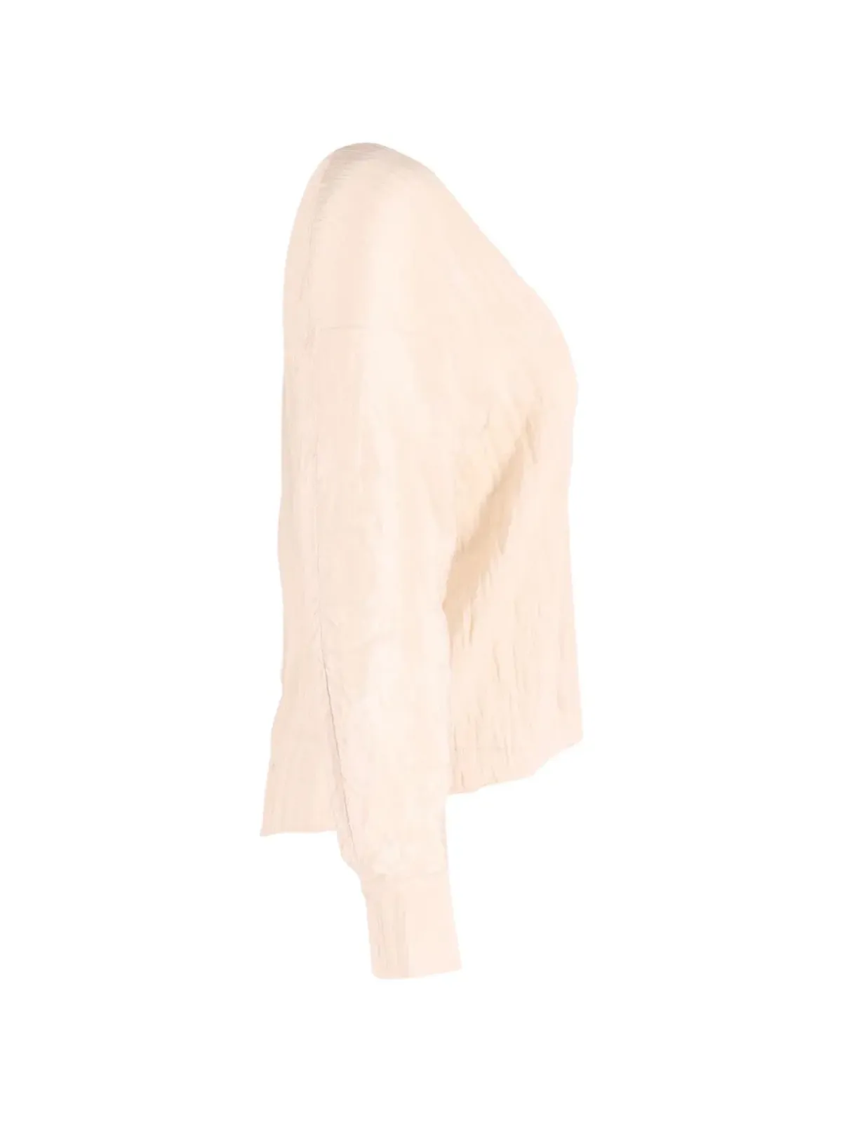 Vince crinkled V-neck top - Neutrals - 画像3