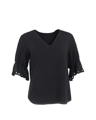 Chloé Vintage スカラップスリーブ Vネック ブラウス - サムネイル1