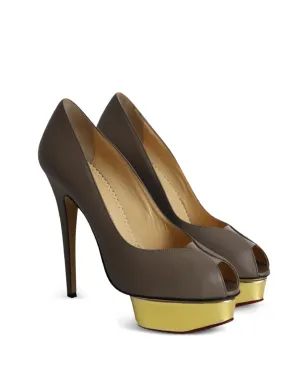 Charlotte Olympia peep-toe platform pumps - Grey - サムネイル2