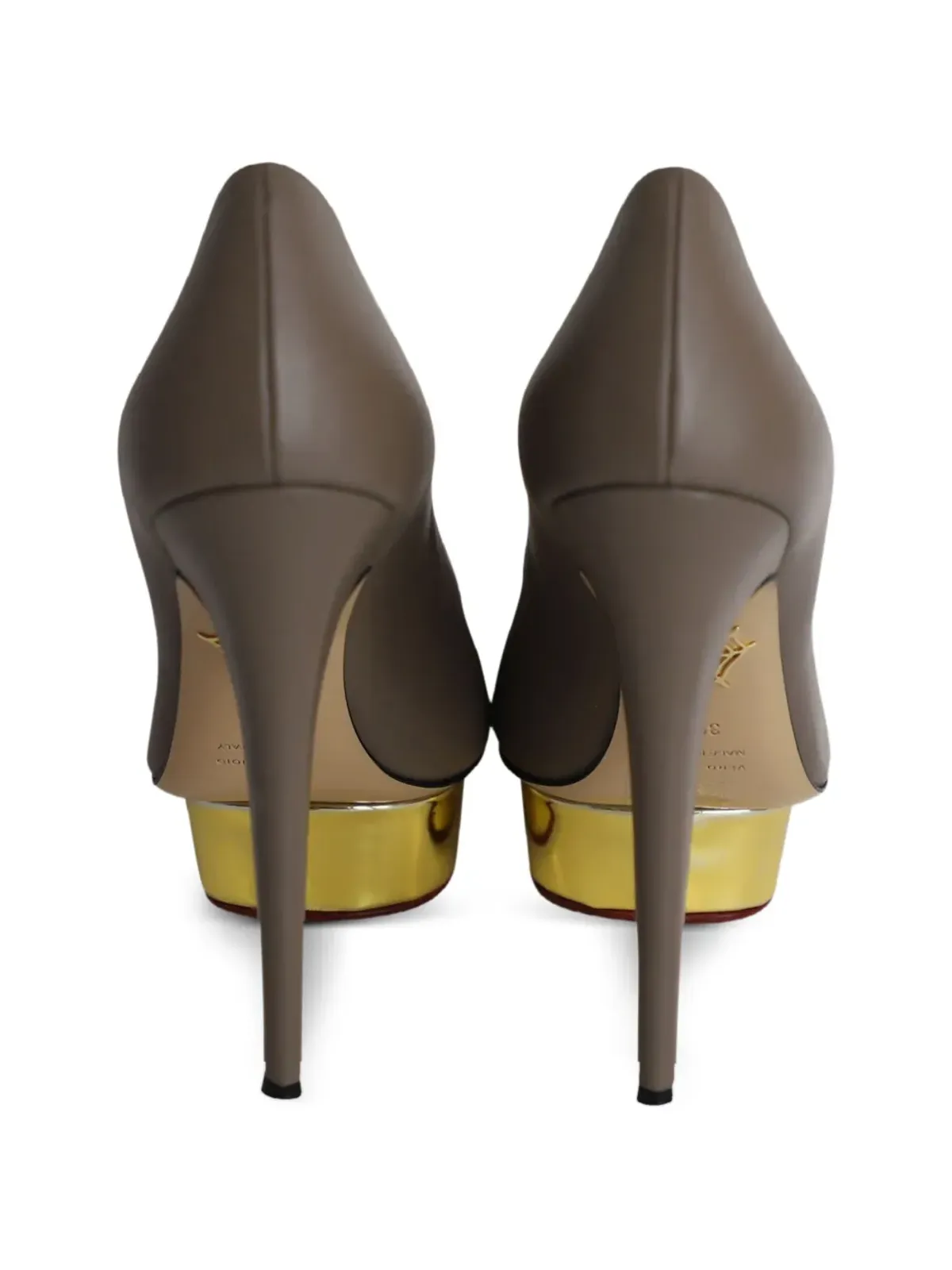 Charlotte Olympia peep-toe platform pumps - Grey - 画像3