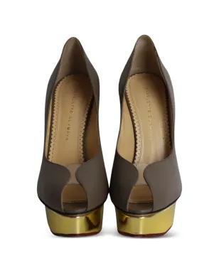 Charlotte Olympia peep-toe platform pumps - Grey - サムネイル4