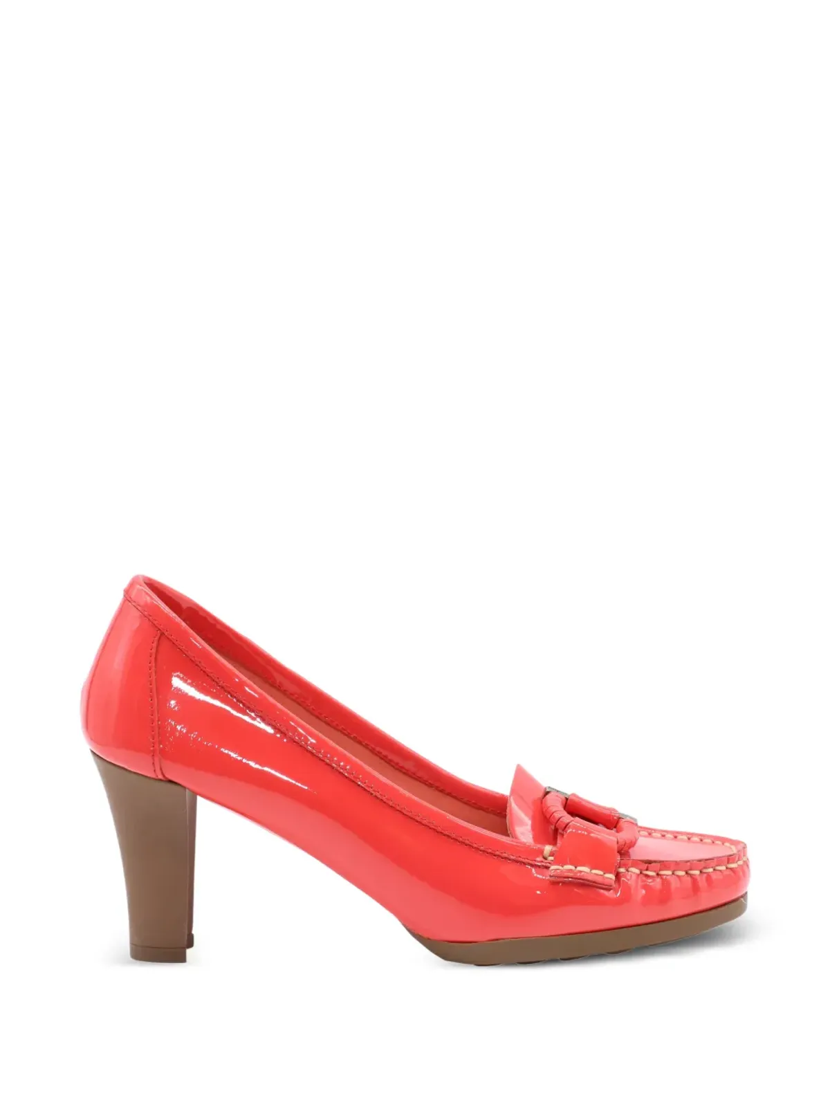 Ferragamo ビンテージ ローファースタイルヒール - レッド - 画像1