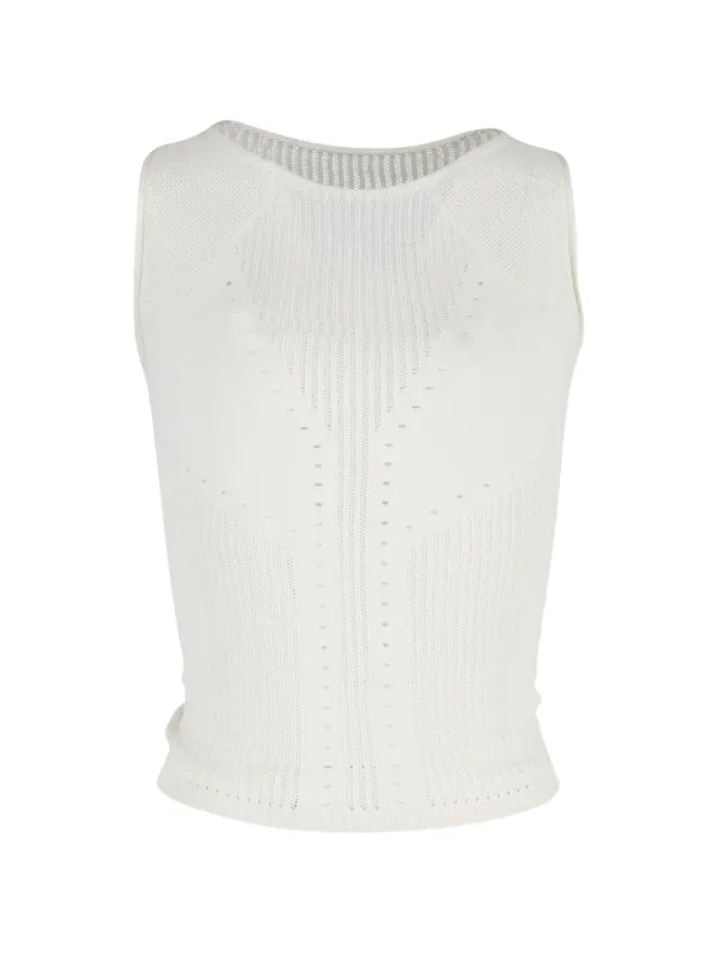 Alberta Ferretti Vintage Alberta Ferretti Vintage パンチングノースリーブトップの商品画像