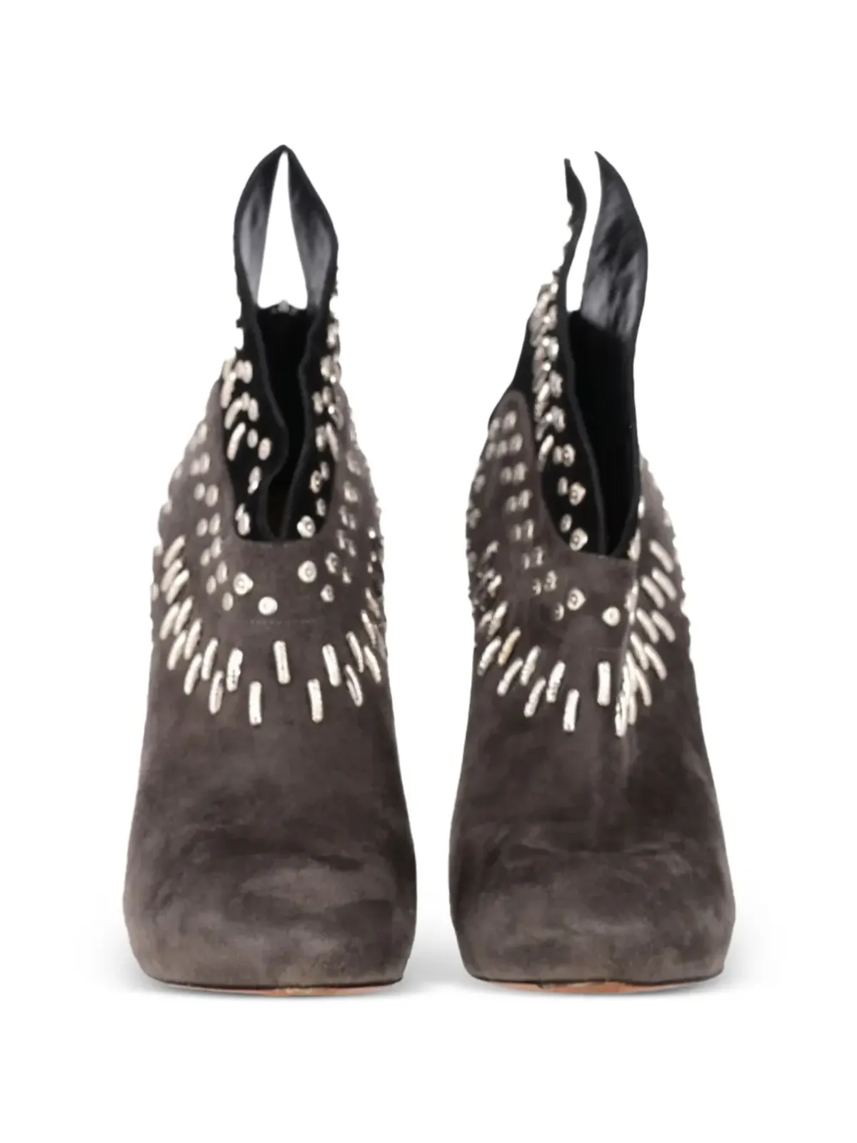 Alaïa Pre-Owned Winged stud-embellishment ankle boots - Grey - 画像5