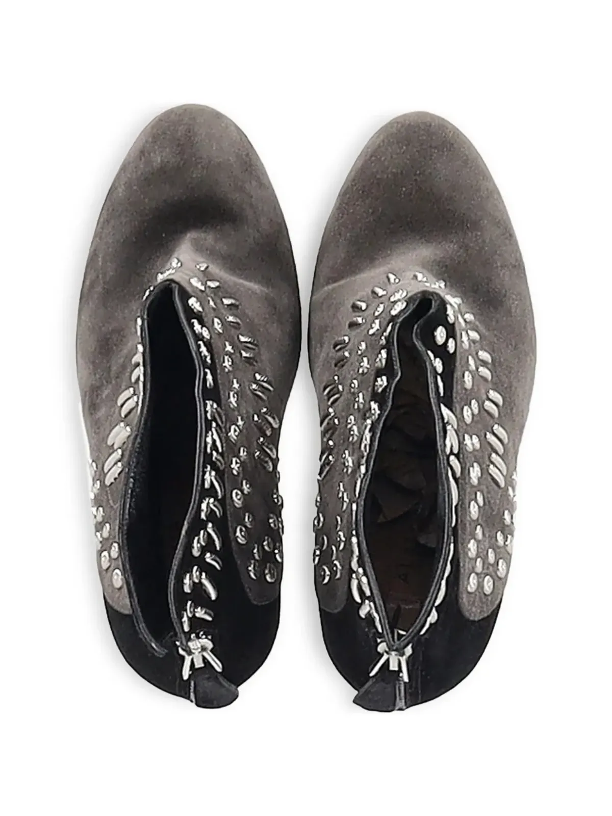 Alaïa Pre-Owned Winged stud-embellishment ankle boots - Grey - 画像4