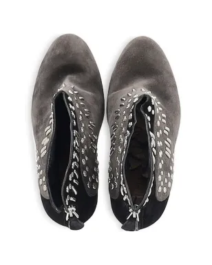 Alaïa Pre-Owned Winged stud-embellishment ankle boots - Grey - サムネイル4