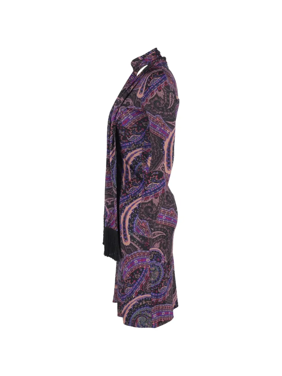 Etro Vintage ペイズリーパターン ミニドレス - パープル - 画像3
