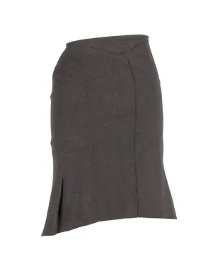 Rm By Roland Mouret プレート加工の非対称ミディスカート グレー - サムネイル1