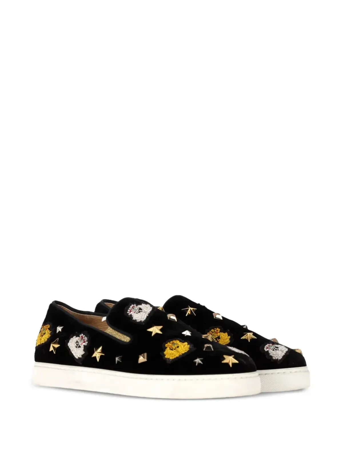 Christian Louboutin Pre-Owned Mister Academy embellished sneakers - Black - 画像2