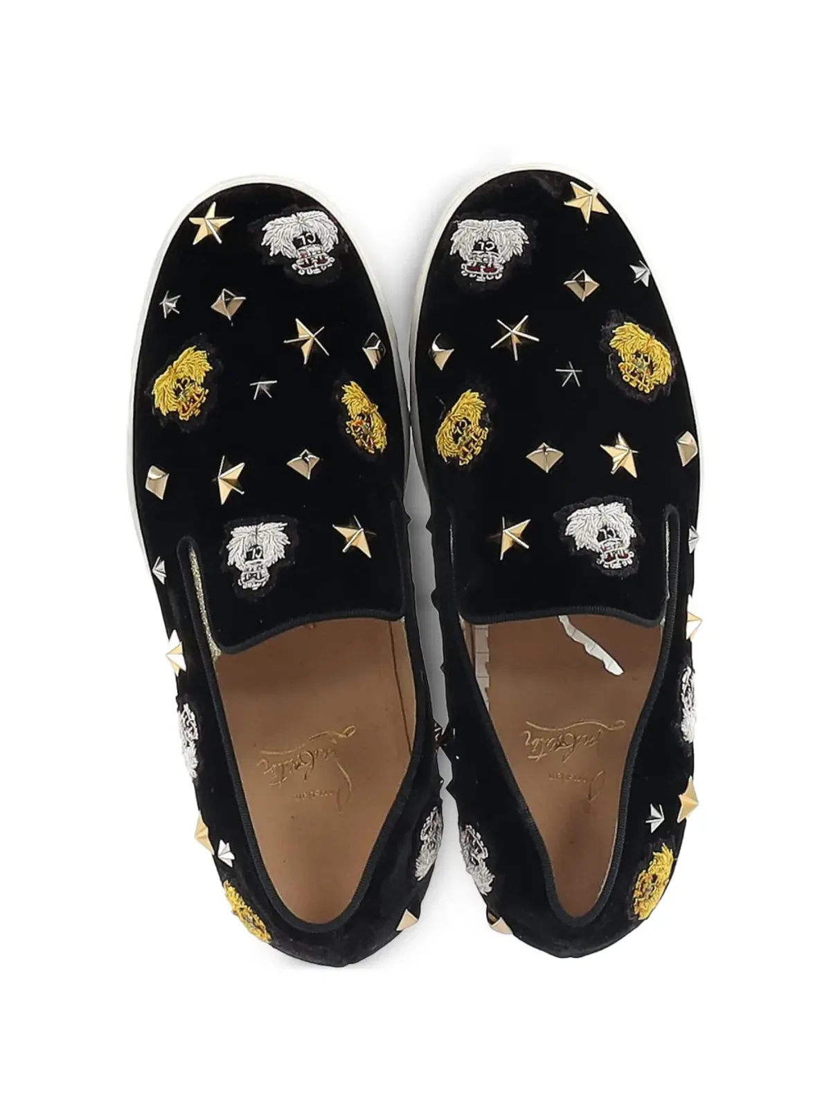 Christian Louboutin Pre-Owned Mister Academy embellished sneakers - Black - 画像4