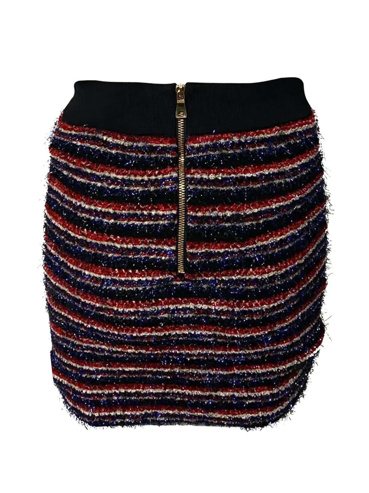 Balmain Pre-Owned ペンシルタータン スカート - 画像2