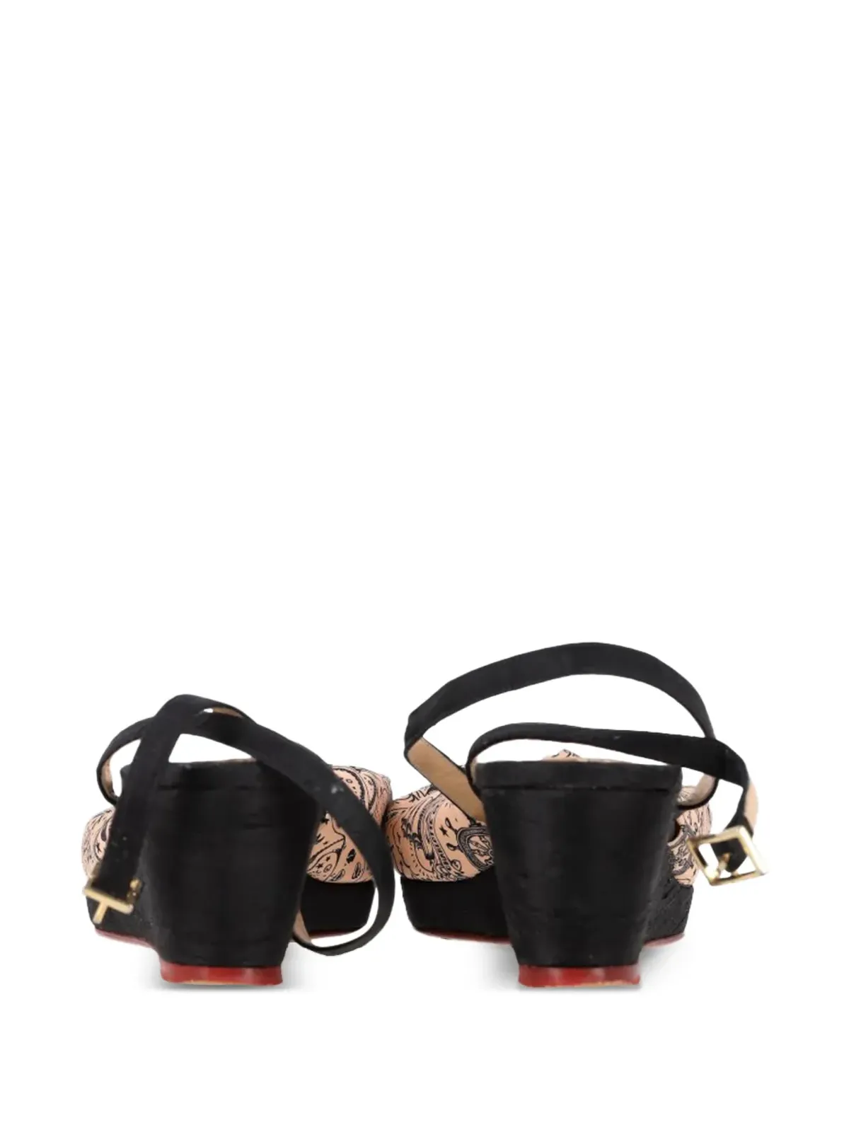 Charlotte Olympia プリント柄リボンディテール ウェッジサンダル - 画像5