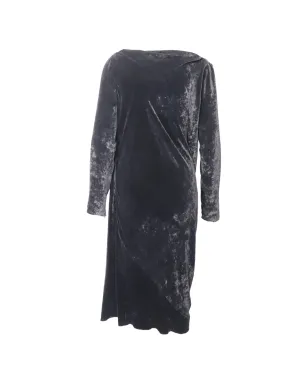 Lanvin Pre-Owned ドレープベルベットドレス - サムネイル2