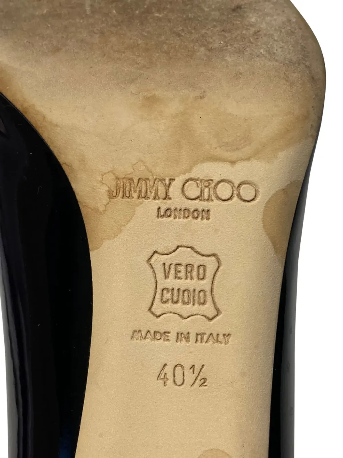Jimmy Choo ビンテージ スクエアトゥ バックルストラップパンプス ブラック - 画像5