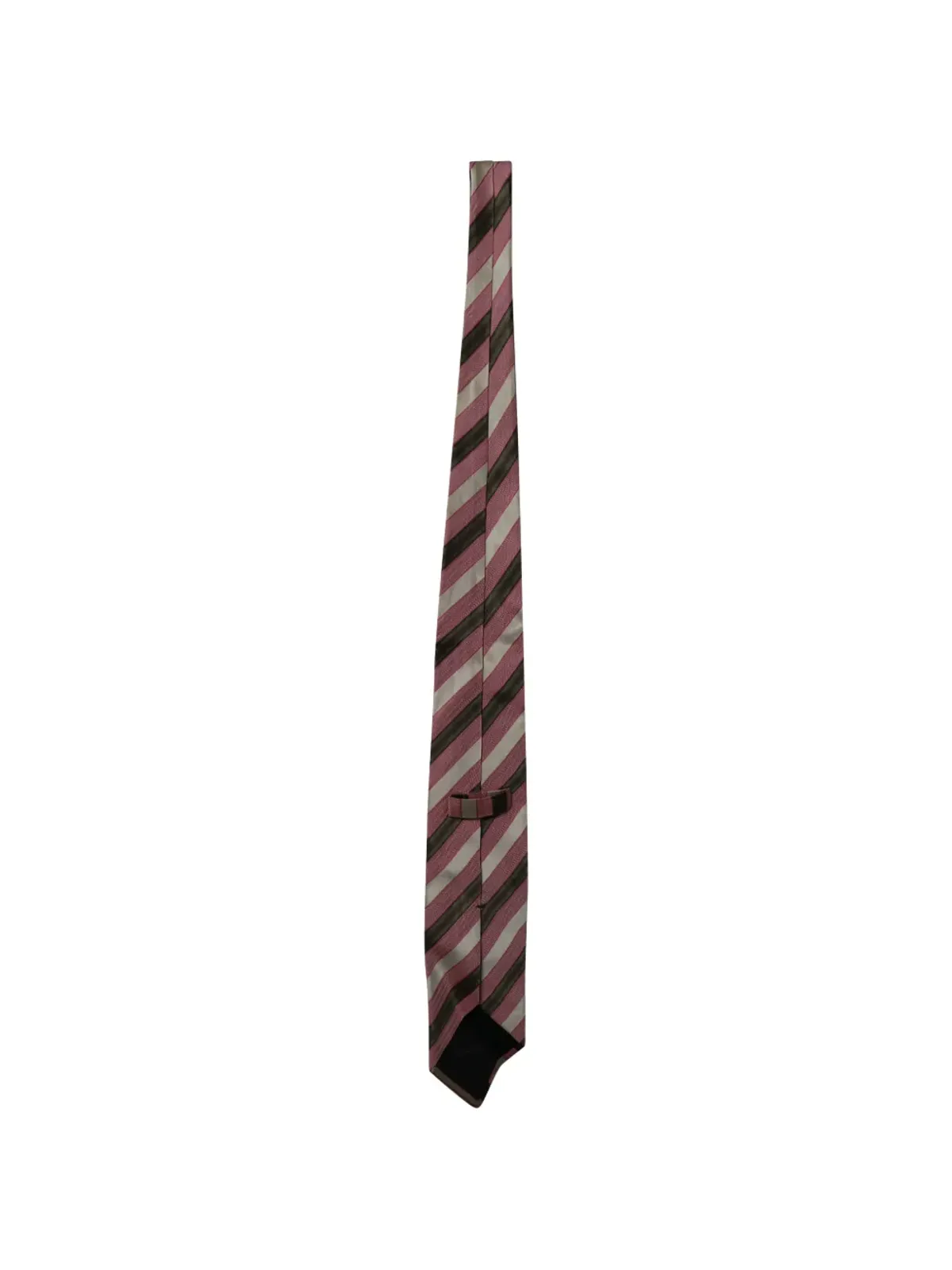 Ermenegildo Zegna Vintage ストライプ柄ジャカード織ネクタイ - ピンク - 画像3