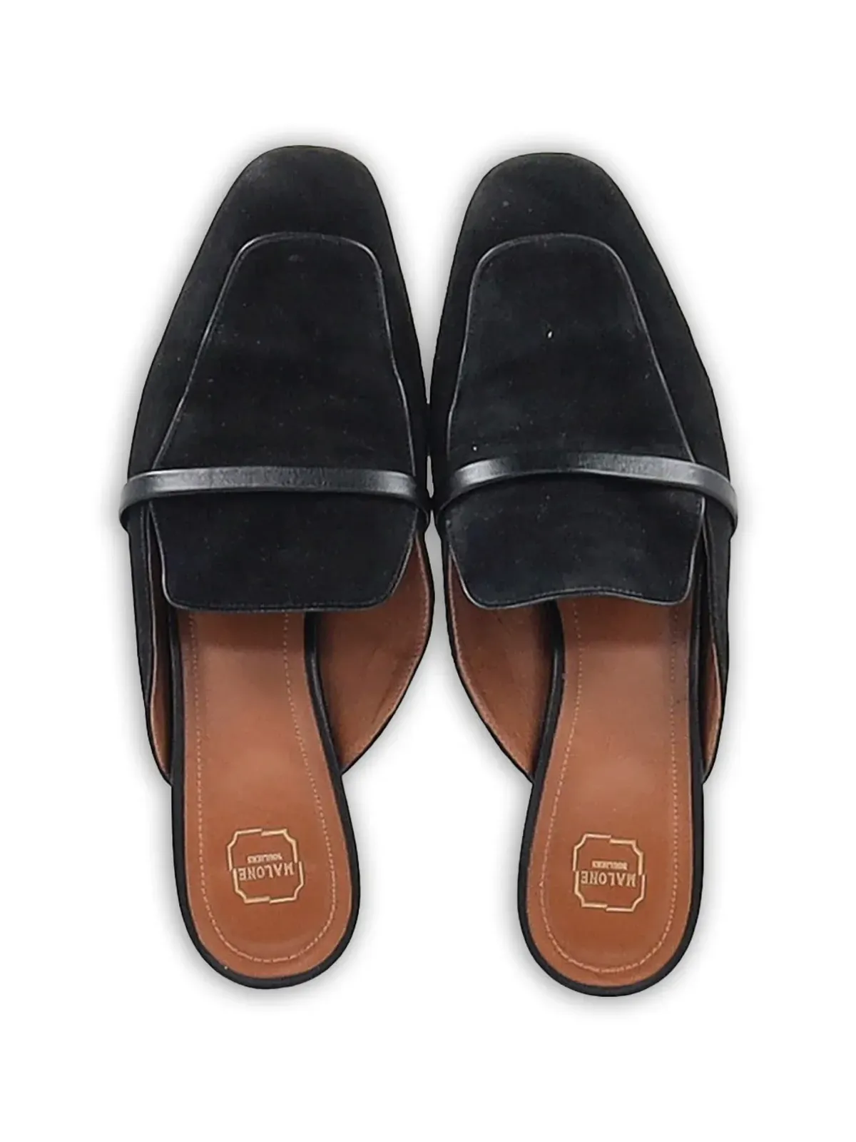 Malone Souliers スエード フラットミュール - 画像4