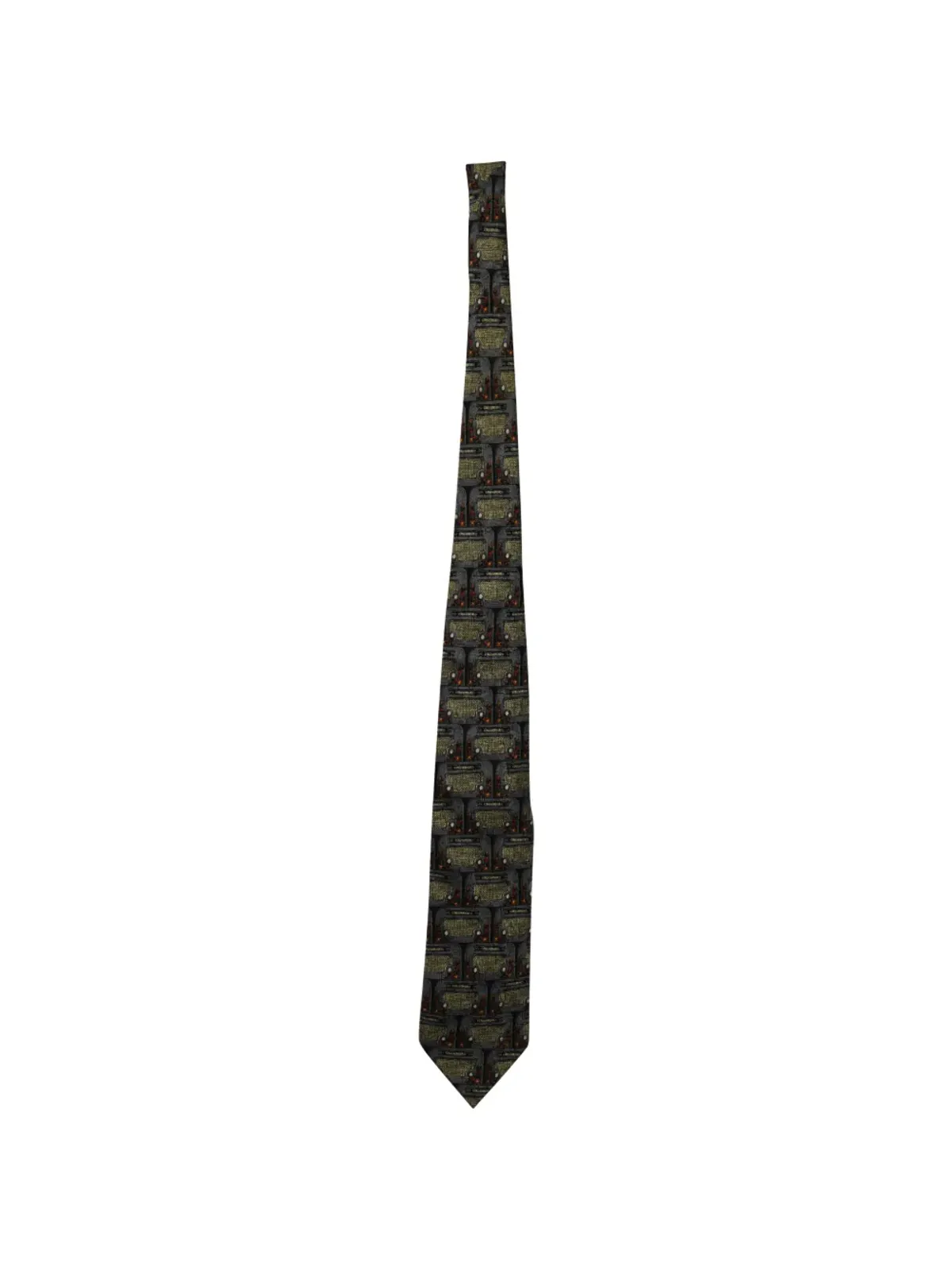 Ermenegildo Zegna Vintage プリントシルクタイ - グレー - 画像1