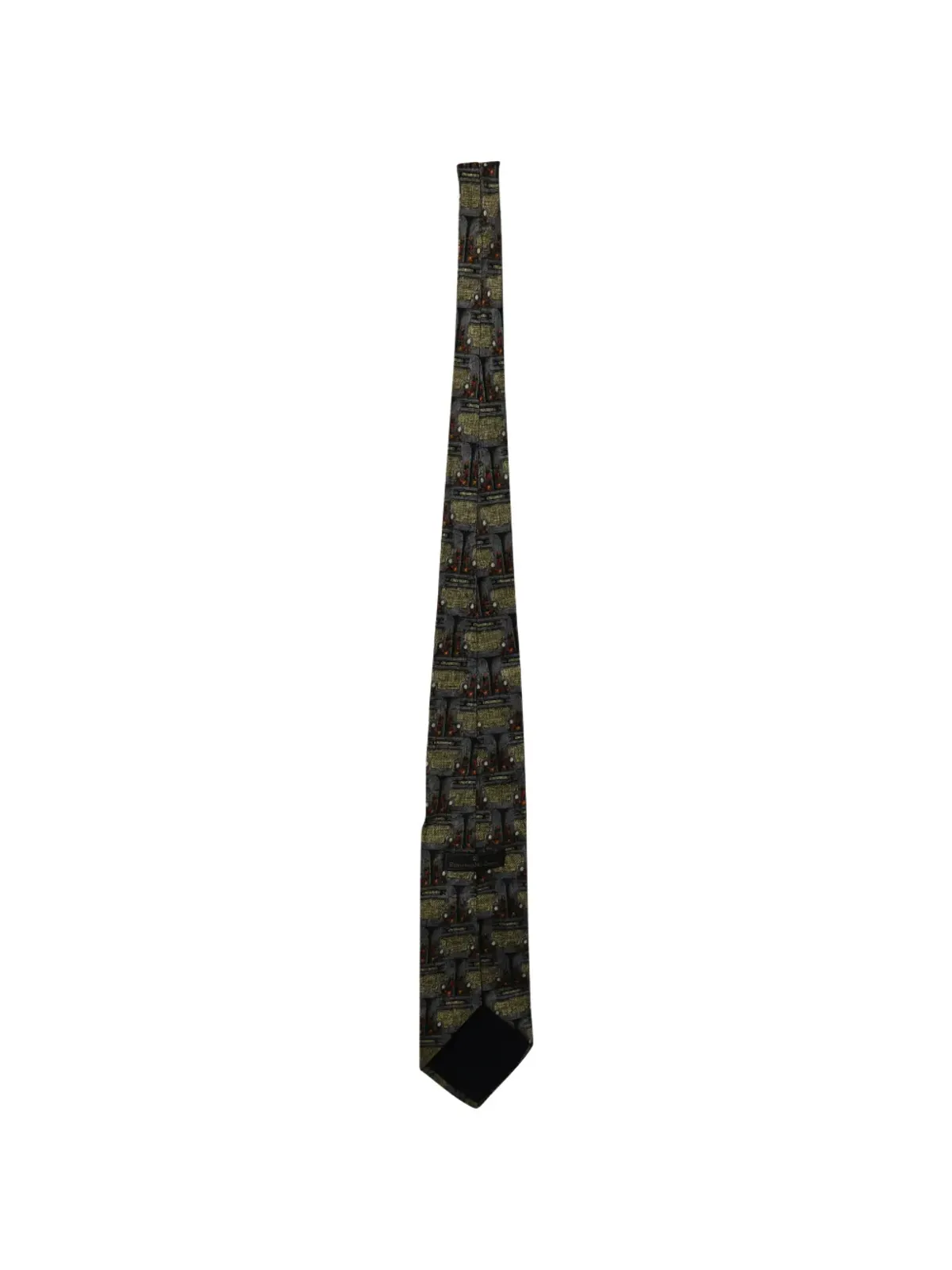 Ermenegildo Zegna Vintage プリントシルクタイ - グレー - 画像2