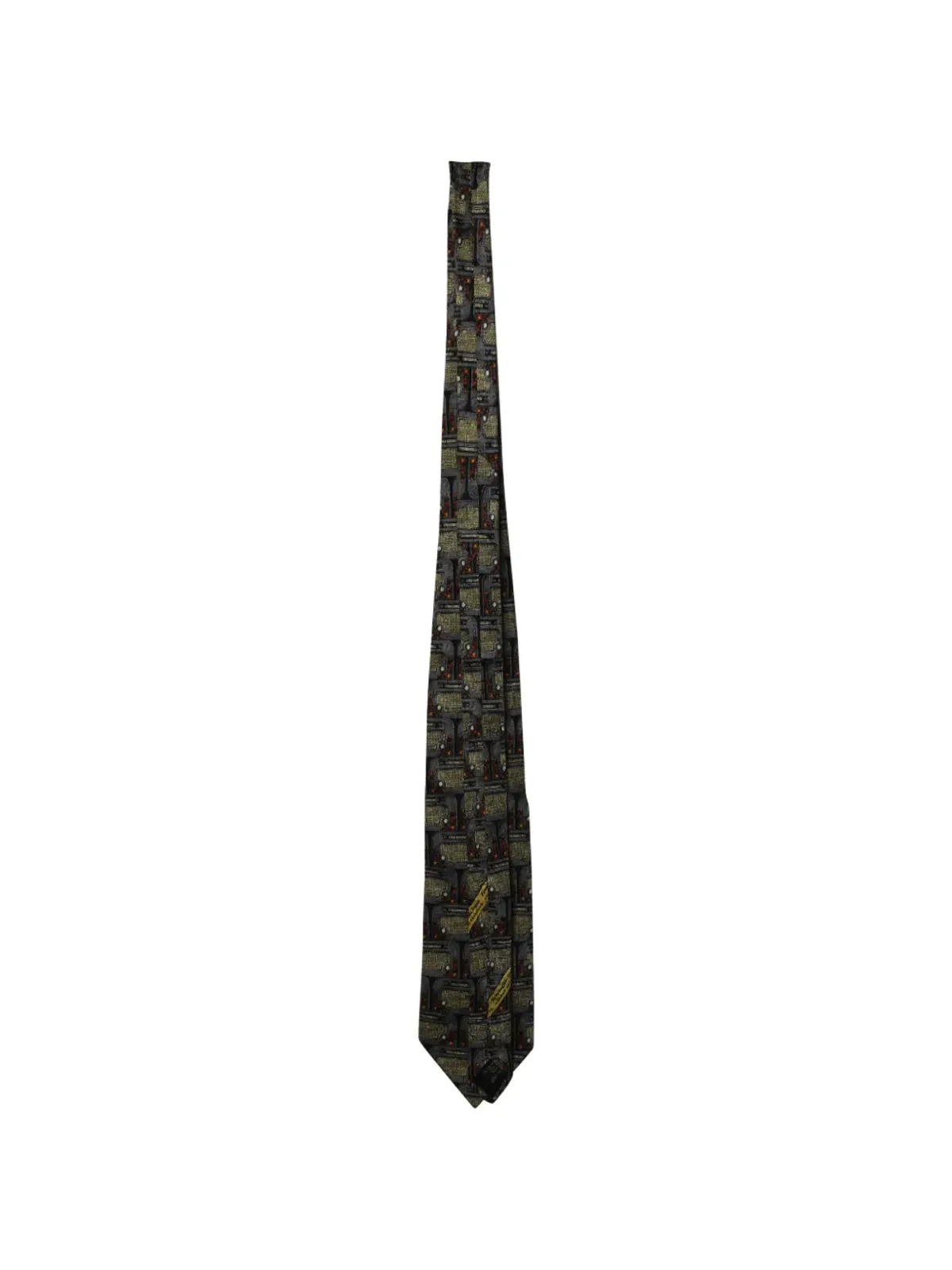 Ermenegildo Zegna Vintage プリントシルクタイ - グレー - 画像3