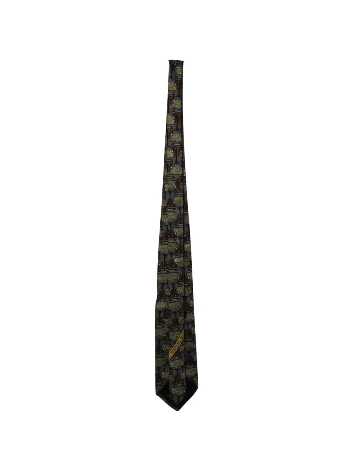 Ermenegildo Zegna Vintage プリントシルクタイ - グレー - 画像4