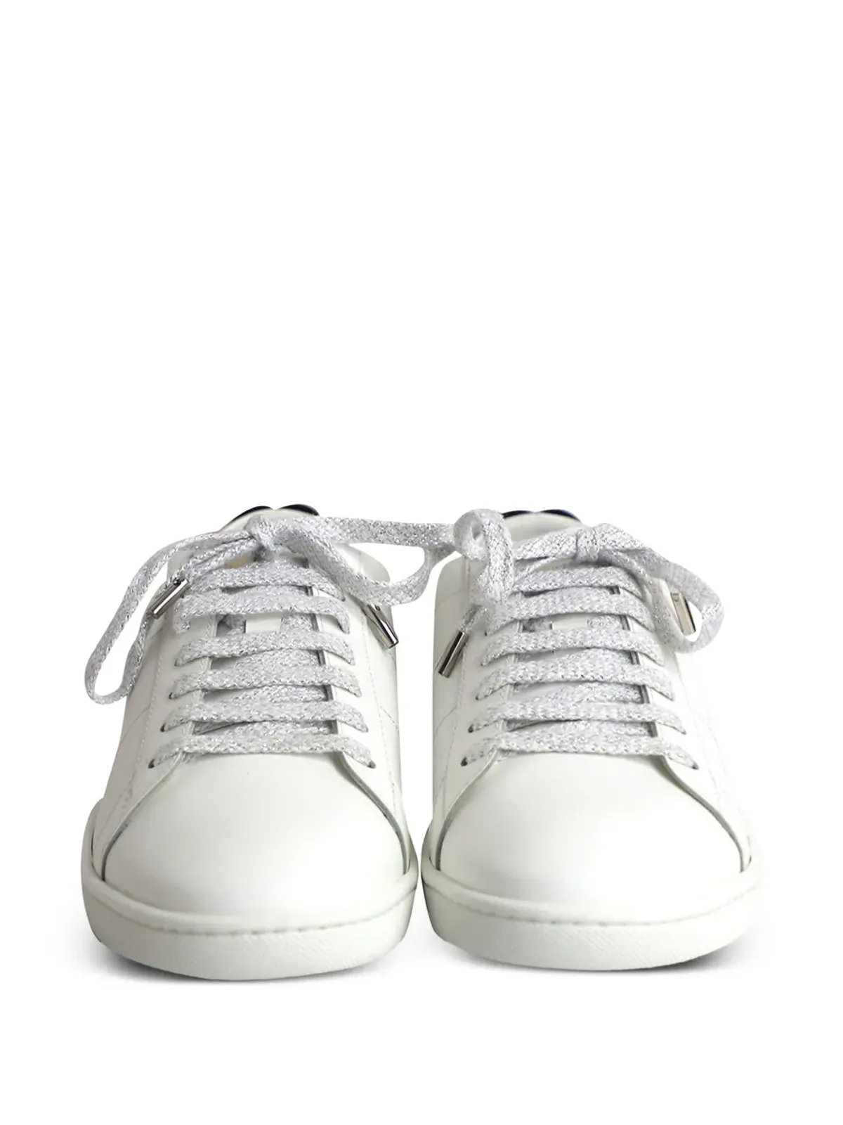 Saint Laurent Pre-Owned leather sneakers - White - 画像5