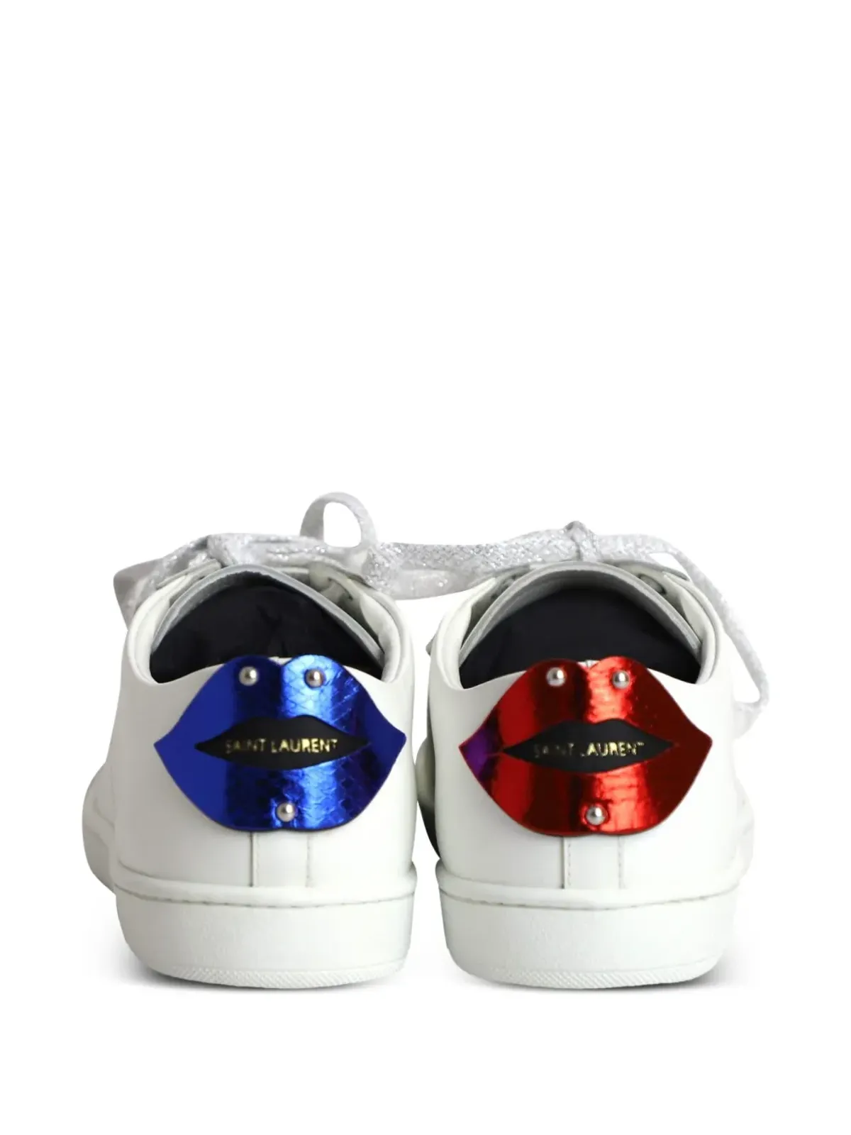 Saint Laurent Pre-Owned leather sneakers - White - 画像3