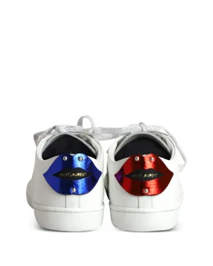 Saint Laurent Pre-Owned leather sneakers - White - サムネイル3