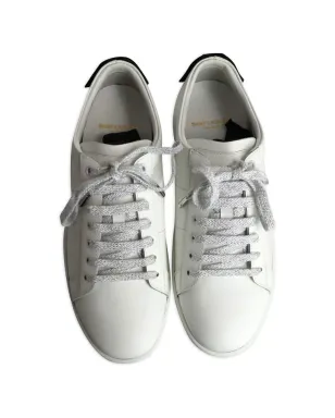Saint Laurent Pre-Owned leather sneakers - White - サムネイル4