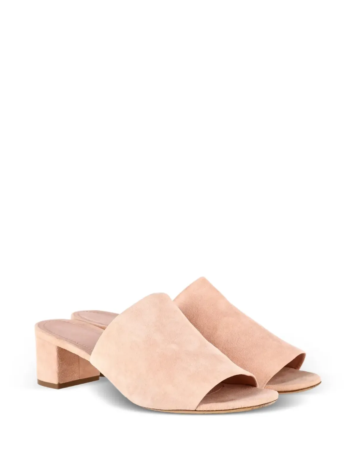 Mansur Gavriel ブロックヒール スエード ミュール - 画像2