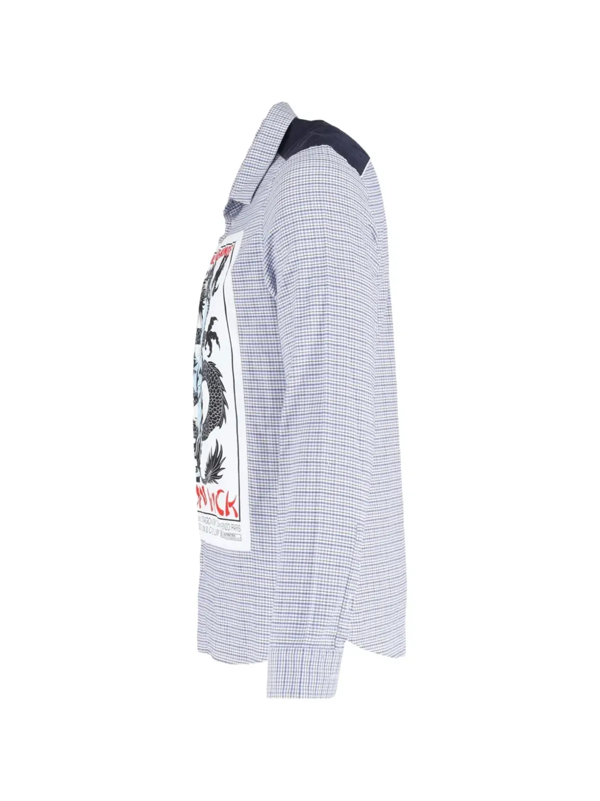 Kenzo Pre-Owned ドラゴンプリント チェックシャツ - 画像3