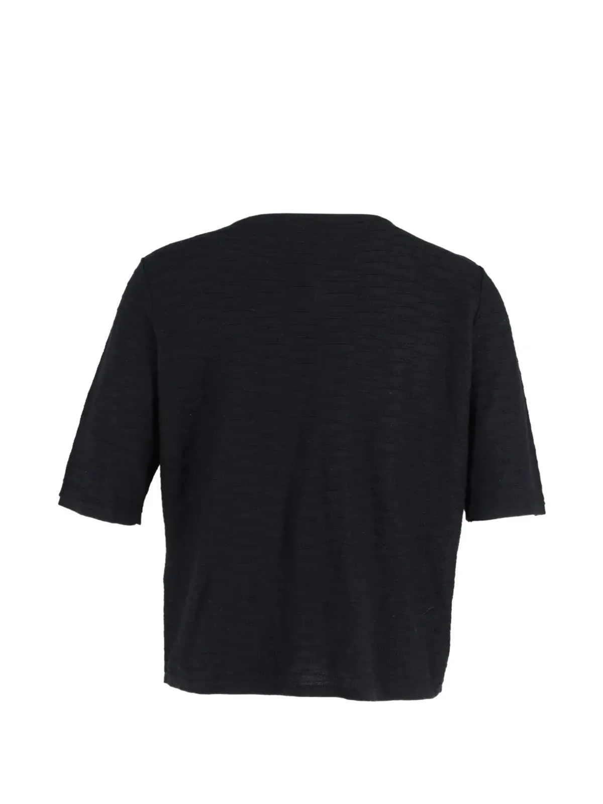 Emporio Armani Pre-Owned クロップドショートスリーブ カーディガン - 画像2