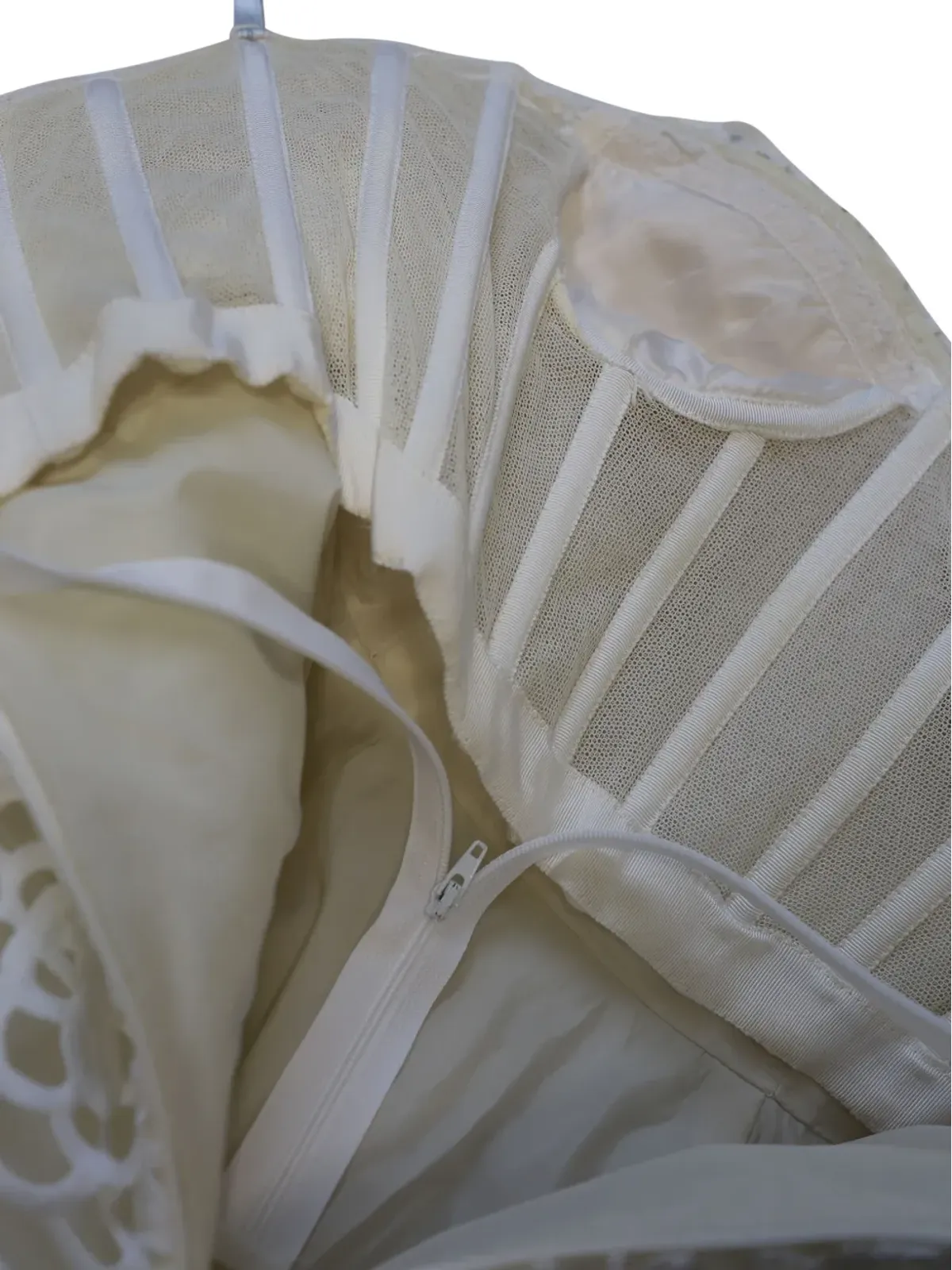 Oscar de la Renta Pre-Owned lace-detail balloon bridal dress - White - 画像4