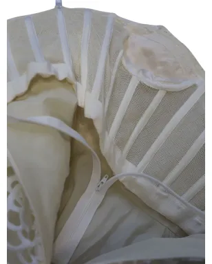 Oscar de la Renta Pre-Owned lace-detail balloon bridal dress - White - サムネイル4