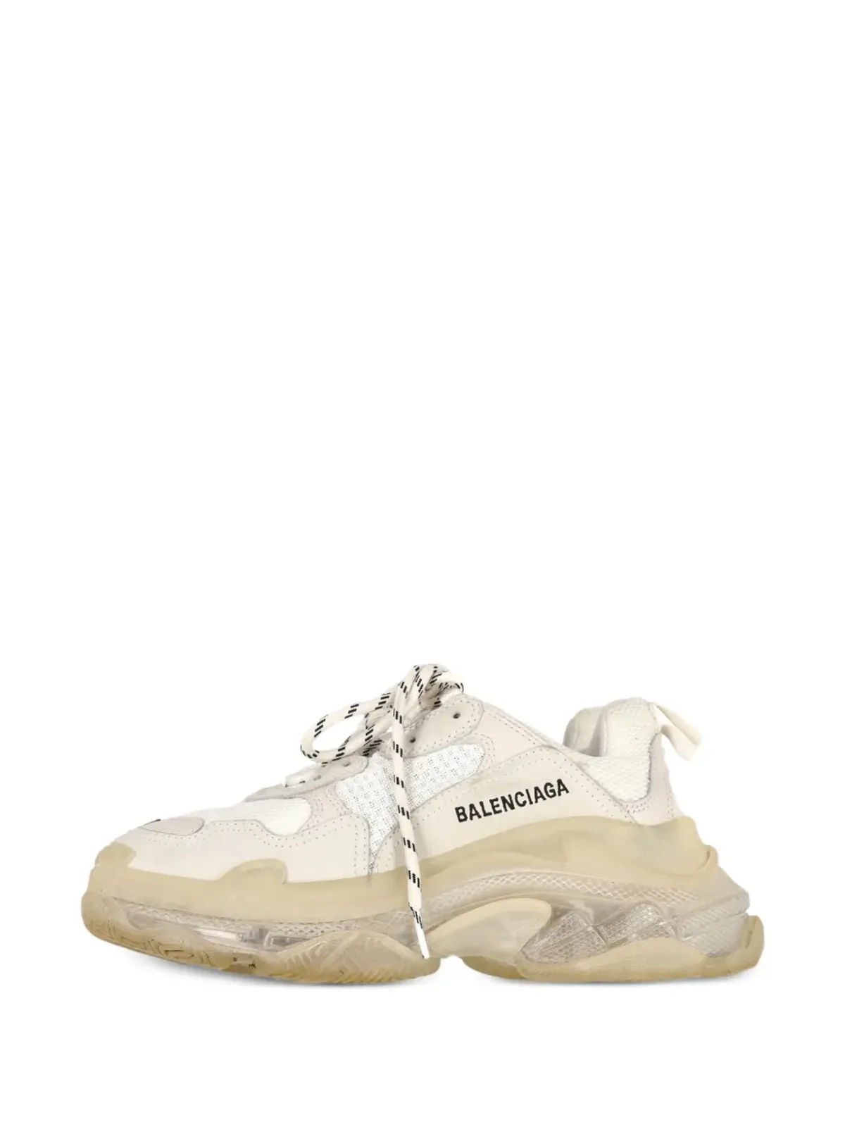 Balenciaga Pre-Owned Triple S クリアソール ローカット スニーカー ベージュ - 画像2