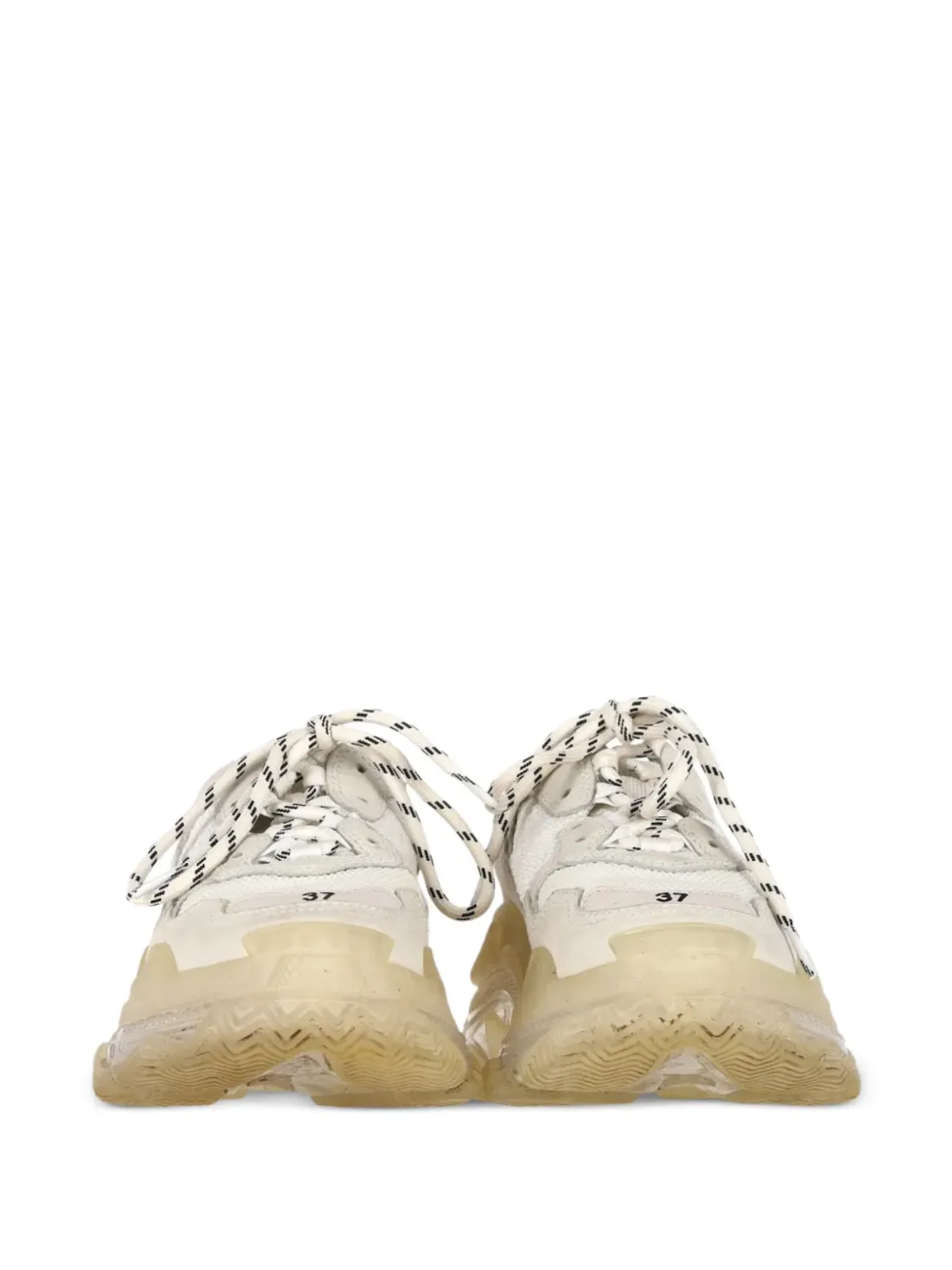 Balenciaga Pre-Owned Triple S クリアソール ローカット スニーカー ベージュ - 画像4