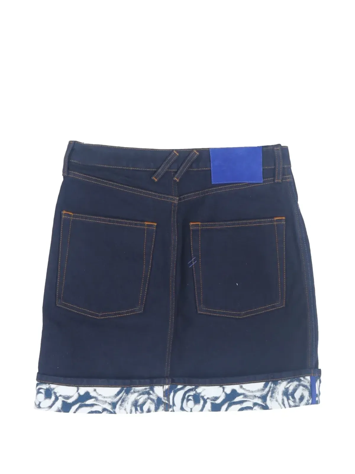 Burberry Pre-Owned プリントヘムデニムスカート - 画像2