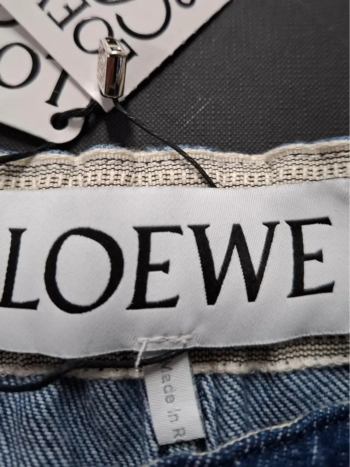 Loewe Pre-Owned ドローストリングデニムショーツ - 画像3