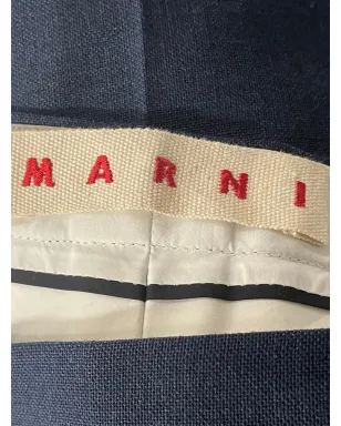 Marni Pre-Owned プリーツパンツ ブルー - サムネイル3