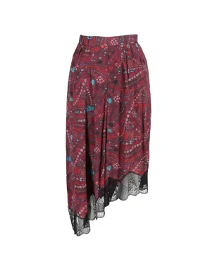 Zadig&Voltaire プリント エラスティックウエスト バンド スカート - レッド - サムネイル2