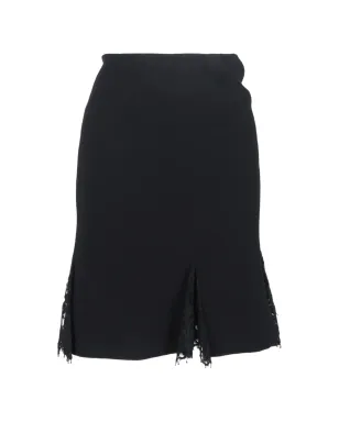 Oscar de la Renta Pre-Owned レースパネル ミディスカート - サムネイル1