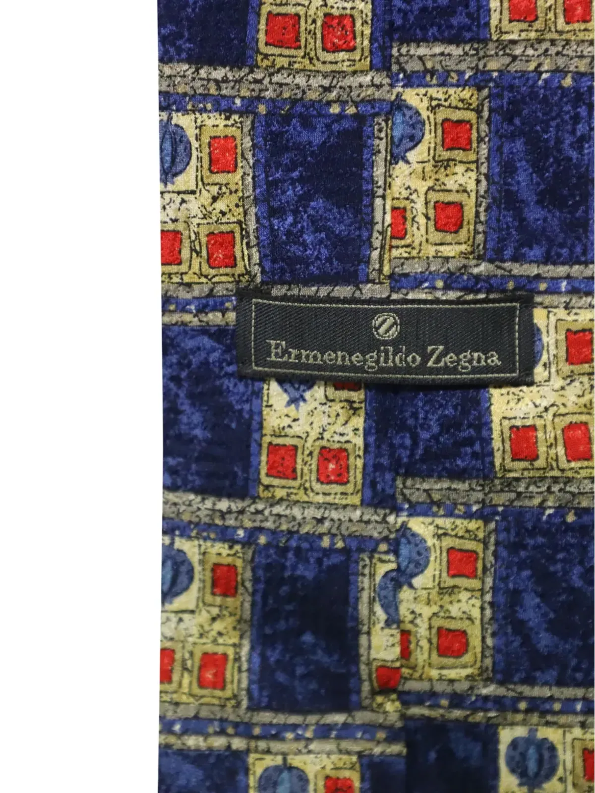 Ermenegildo Zegna Vintage ジオメトリック柄タイ - 画像5