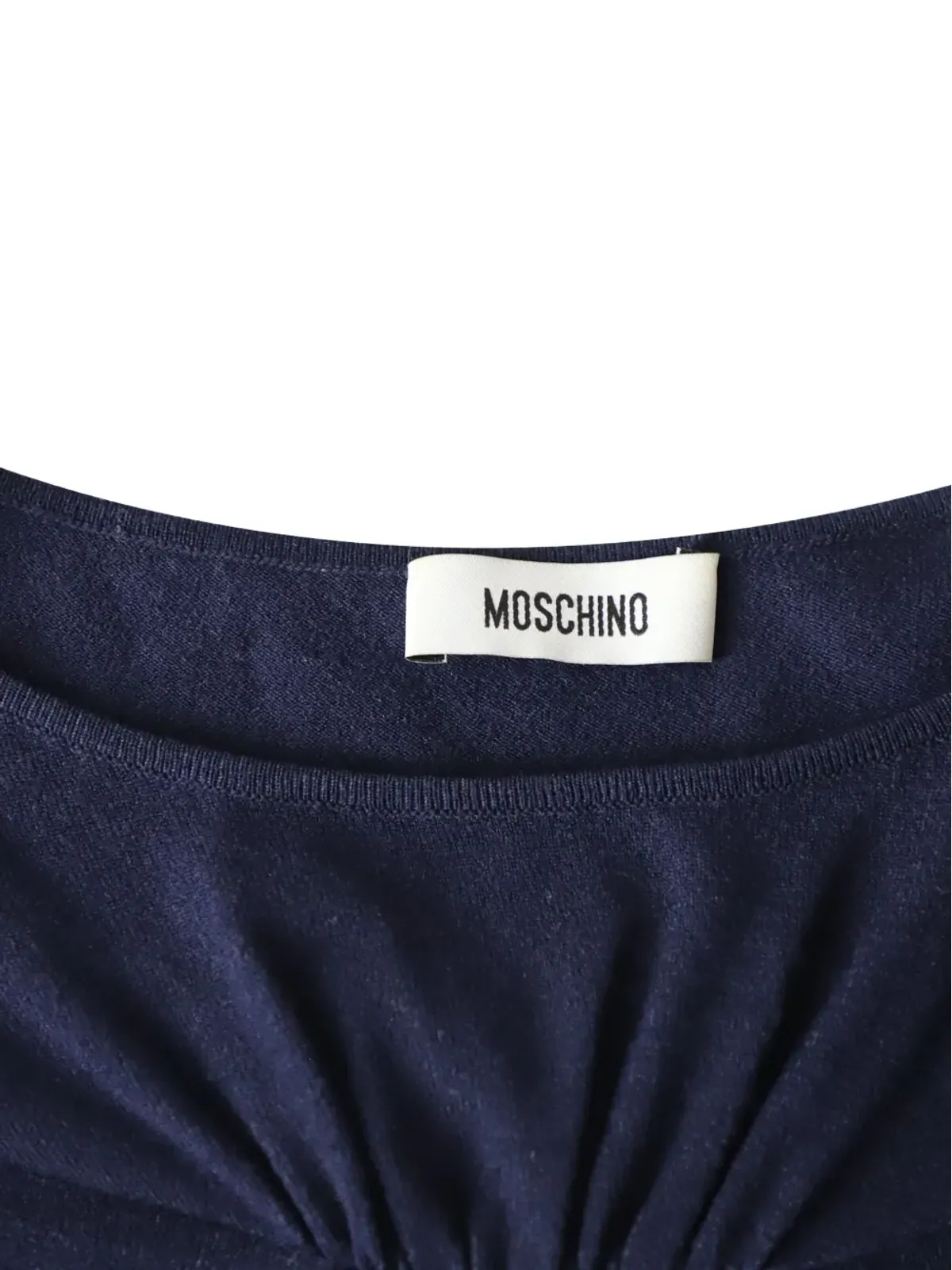 Moschino ヴィンテージ フリルディテール ロングスリーブ ミディドレス - ブルー - 画像5