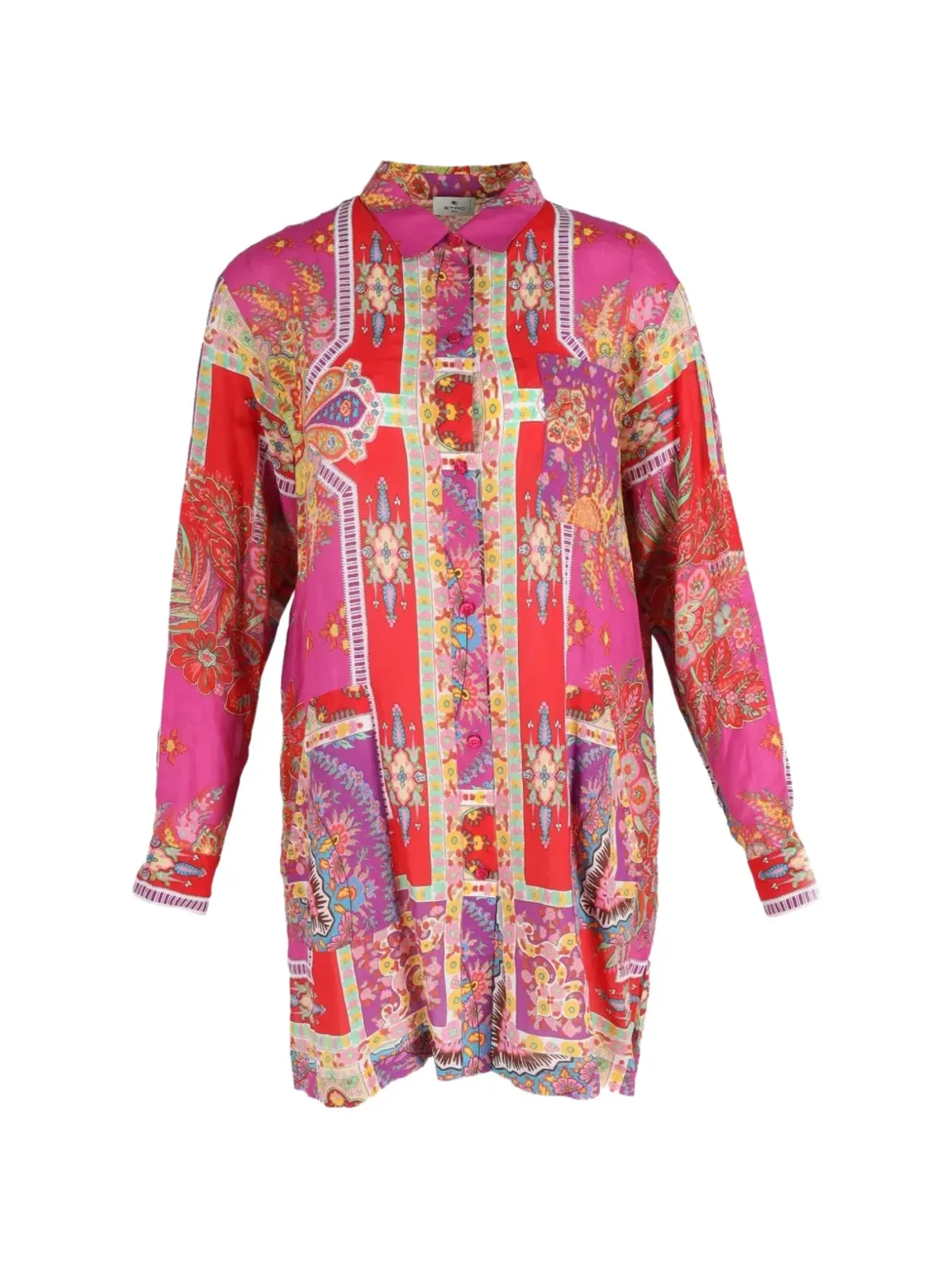 Etro Vintage サルデーニャプリント シャツドレス - Pink - 画像1