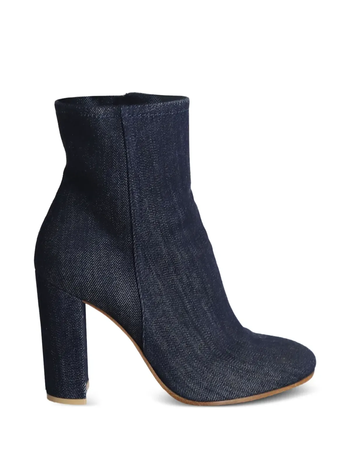 Gianvito Rossi ブロックヒールデニムアンクルブーツ - 画像1