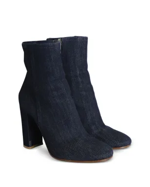 Gianvito Rossi ブロックヒールデニムアンクルブーツ - サムネイル2