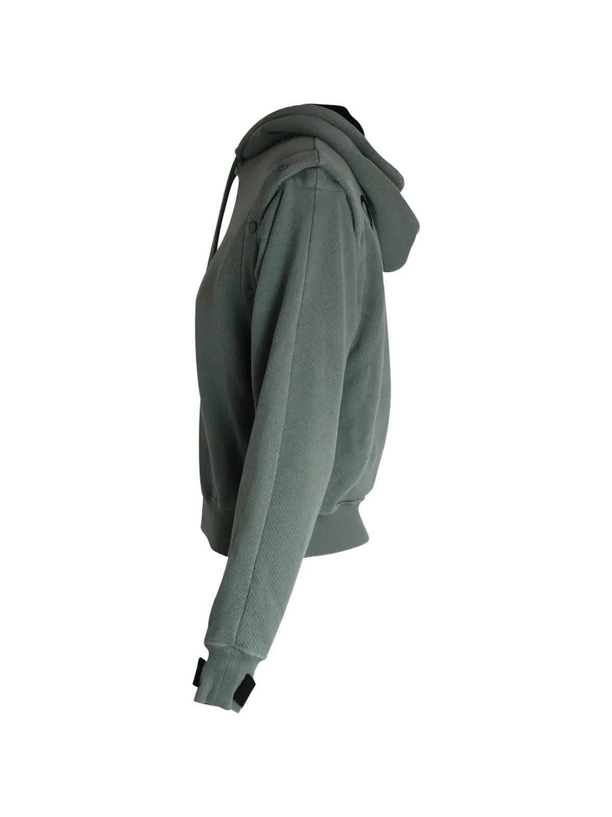 Off-White Pre-Owned コットン製取り外し可能な袖のフーディー - グリーン - 画像4