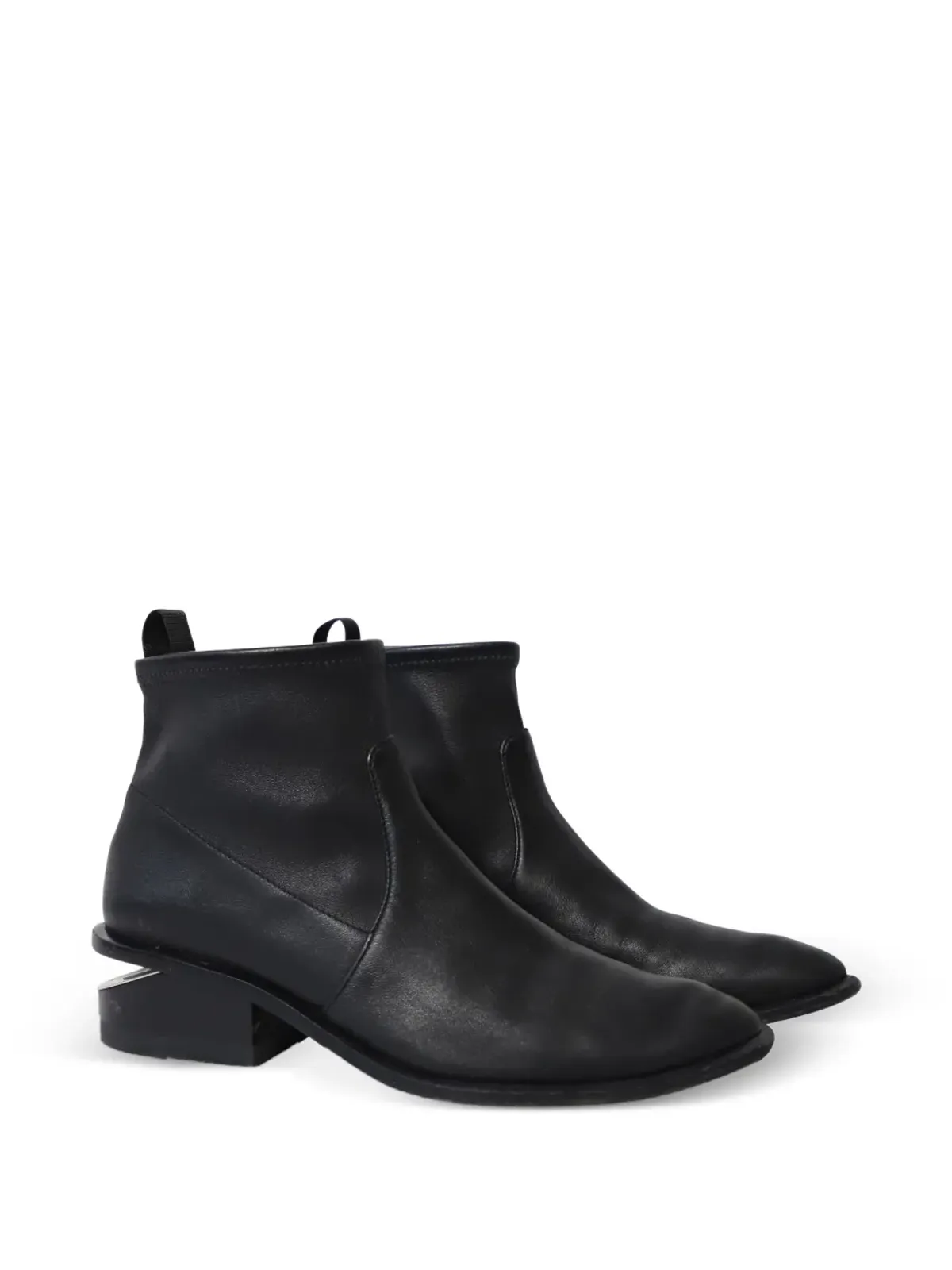 Pre-Owned Alexander Wang Kori cutout-detail leather boots - Black - 画像2